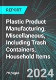 Plastic Product Manufacturing, Miscellaneous, Including Trash Containers, Household Items (U.S.): Analytics, Extensive Financial Benchmarks, Metrics and Revenue Forecasts to 2030, NAIC 326199- Product Image