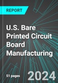 U.S. Bare Printed Circuit Board Manufacturing: Analytics, Extensive Financial Benchmarks, Metrics and Revenue Forecasts to 2030- Product Image