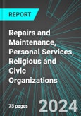 Repairs and Maintenance (Broad-Based), Personal Services (Broad-Based), Religious and Civic Organizations (Broad-Based) (U.S.): Analytics, Extensive Financial Benchmarks, Metrics and Revenue Forecasts to 2030, NAIC 810000- Product Image