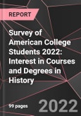 Survey of American College Students 2022: Interest in Courses and Degrees in History - Product Image