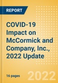 COVID-19 Impact on McCormick and Company, Inc., 2022 Update- Product Image