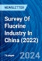 Survey Of Fluorine Industry In China (2022) - Product Thumbnail Image