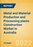Metal and Material Production and Processing plants Construction Market in Australia - Market Size and Forecasts to 2026 (including New Construction, Repair and Maintenance, Refurbishment and Demolition and Materials, Equipment and Services costs)- Product Image