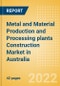 Metal and Material Production and Processing plants Construction Market in Australia - Market Size and Forecasts to 2026 (including New Construction, Repair and Maintenance, Refurbishment and Demolition and Materials, Equipment and Services costs) - Product Image
