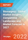 Biosurgery - Global Market Insights, Competitive Landscape and, Market Forecast to 2027- Product Image