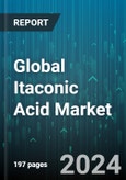 Global Itaconic Acid Market by Derivative (Methyl Methacrylate, Polyitaconic Acid, Styrene Butadiene Itaconic Acid), Application (Chillant Dispersant Agent, SBR Latex, Superabsorbent Polymer) - Forecast 2024-2030- Product Image