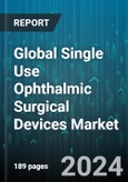 Global Single Use Ophthalmic Surgical Devices Market by Product (Cannulas, Curettes, Forceps), Application (Cataract Surgery, Corneal Surgery, Diabetic Retinopathy), End-User - Forecast 2024-2030- Product Image