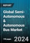 Global Semi-Autonomous & Autonomous Bus Market by Propulsion Type (Diesel, Electric, Hybrid), Automation Level (Level 1, Level 2 & Level 3, Level 4), Sensor, Autonomous System, Application - Forecast 2024-2030 - Product Image