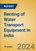 Renting of Water Transport Equipment in India- Product Image