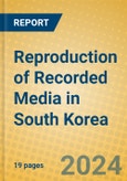 Reproduction of Recorded Media in South Korea- Product Image