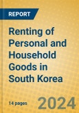 Renting of Personal and Household Goods in South Korea- Product Image