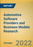 Automotive Software Providers and Business Models Research Report, 2022- Product Image