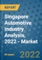 Singapore Automotive Industry Analysis, 2022 - Market Outlook of Singapore Passenger Cars, Commercial Vehicles, Electric Vehicles, Aftermarket, Shared mobility and Companies to 2030 - Product Image