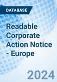 Readable Corporate Action Notice - Europe- Product Image
