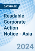 Readable Corporate Action Notice - Asia- Product Image