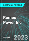Romeo Power Inc (RMO:NYS): Analytics, Extensive Financial Metrics, and Benchmarks Against Averages and Top Companies Within its Industry- Product Image