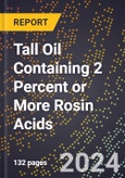 2023 Global Forecast For Tall Oil Containing 2 Percent or More Rosin Acids (2023-2028 Outlook) - Manufacturing & Markets Report- Product Image