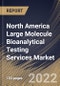 North America Large Molecule Bioanalytical Testing Services Market Size, Share & Industry Trends Analysis Report by End-user (SMEs and Large Firms), Test Type, Type (ADA, Pharmacokinetics), Phase, Therapeutic Areas, Country and Growth Forecast, 2022-2028 - Product Thumbnail Image