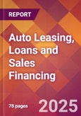 Auto Leasing, Loans and Sales Financing - 2024 U.S. Market Research Report with Updated Recession Risk Forecasts- Product Image