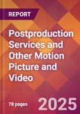 Postproduction Services and Other Motion Picture and Video - 2024 U.S. Market Research Report with Updated Recession Risk Forecasts- Product Image