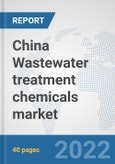 China Wastewater treatment chemicals market: Prospects, Trends Analysis, Market Size and Forecasts up to 2028- Product Image