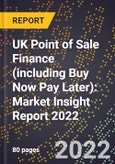 UK Point of Sale Finance (including Buy Now Pay Later): Market Insight Report 2022- Product Image