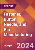Fastener, Button, Needle, and Pin Manufacturing - 2024 U.S. Market Research Report with Updated Recession Risk Forecasts- Product Image