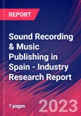 Sound Recording & Music Publishing in Spain - Industry Research Report- Product Image