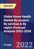 Global Home Health Market By product, By services & By region-Forecast Analysis 2022-2028- Product Image