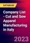 Company List - Cut and Sew Apparel Manufacturing in Italy - Product Thumbnail Image