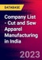 Company List - Cut and Sew Apparel Manufacturing in India - Product Thumbnail Image