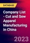 Company List - Cut and Sew Apparel Manufacturing in China - Product Thumbnail Image