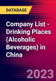 Company List - Drinking Places (Alcoholic Beverages) in China- Product Image
