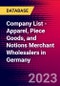 Company List - Apparel, Piece Goods, and Notions Merchant Wholesalers in Germany - Product Image