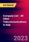 Company List - All Other Telecommunications in Italy - Product Image