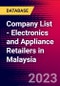 Company List - Electronics and Appliance Retailers in Malaysia - Product Thumbnail Image