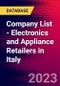 Company List - Electronics and Appliance Retailers in Italy - Product Thumbnail Image
