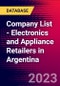 Company List - Electronics and Appliance Retailers in Argentina - Product Image