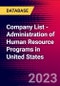 Company List - Administration of Human Resource Programs in United States - Product Image