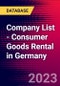 Company List - Consumer Goods Rental in Germany - Product Image