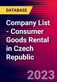 Company List - Consumer Goods Rental in Czech Republic- Product Image