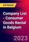 Company List - Consumer Goods Rental in Belgium - Product Image