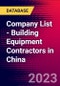 Company List - Building Equipment Contractors in China - Product Image