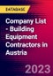 Company List - Building Equipment Contractors in Austria - Product Image