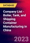 Company List - Boiler, Tank, and Shipping Container Manufacturing in China - Product Thumbnail Image