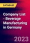 Company List - Beverage Manufacturing in Germany - Product Image