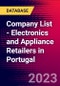 Company List - Electronics and Appliance Retailers in Portugal - Product Image