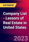 Company List - Lessors of Real Estate in United States- Product Image