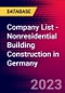 Company List - Nonresidential Building Construction in Germany - Product Image