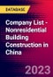Company List - Nonresidential Building Construction in China - Product Image